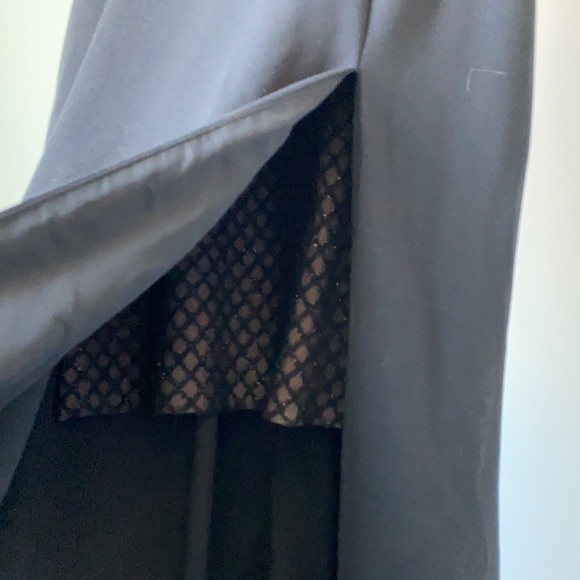 BCBG Max Azria - black gown low cut, slit - Picture 5 of 8